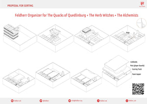 Feldherr Set d'organisation pour Les Quacks de Quedlinburg + Les Sorcières des herbes + Les Alchimistes - boîte de jeu de base