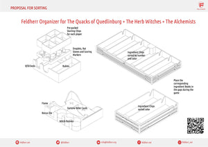 Feldherr Set d'organisation pour Les Quacks de Quedlinburg + Les Sorcières des herbes + Les Alchimistes - boîte de jeu de base