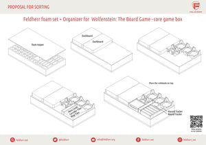 Feldherr foam set + Organizer Insert for Wolfenstein: The Board Game - core game box