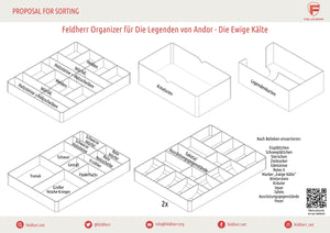 Feldherr Organizer Insert pour Les légendes d'Andor : Le froid éternel - boîte du jeu