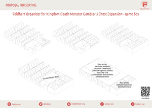 Feldherr Organizer Insert for Kingdom Death Monster Gambler’s Chest Expansion - Game material without miniatures - board game box
