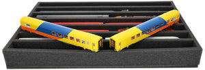 EU065A001 Feldherr foam insert for model railway - H0 scale - 7 compartments - for upright storage