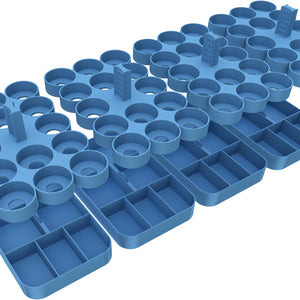 Feldherr paint racks + token trays for 4L Really Useful Boxes - 56 Citadel Paint Pots (12 ml) + game material