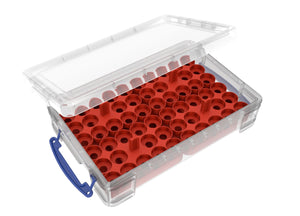 Feldherr paint racks + token trays for 4L Really Useful Boxes - 56 Citadel Paint Pots (12 ml) + game material