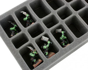 HS050BF01BO Plateau mousse 50 mm - 18 compartiments